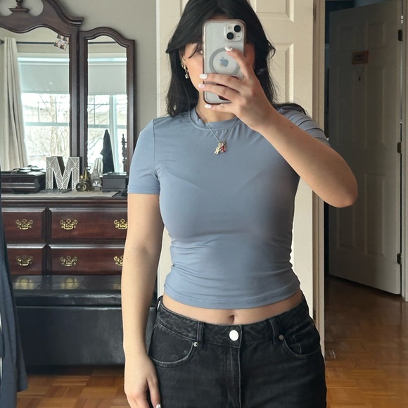 SHEIN Tops - SKIMS DUPE. Shein too. Light blue with a slight grey tint.